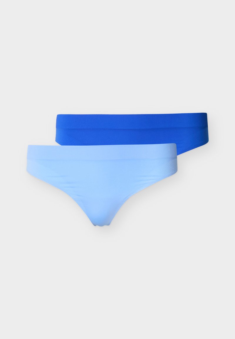 Puma WOMEN SPORT STRING 2 PACK - Thong - blue/light blue/light blue ...