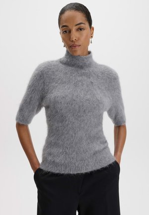 someday., SLIM FIT FLUFFY TEXTURE - T-shirt con stampa - featherstone melange