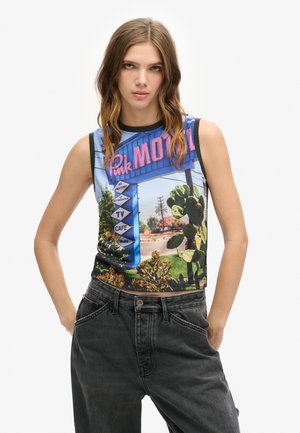 Superdry & Co Top - pink morel aop