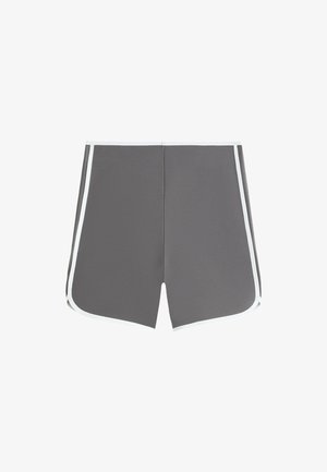 Sive kopalke z belimi stranskimi paneli, ki imajo preprost, sodoben dizajn in udobno prileganje, primerne za vodne aktivnosti.