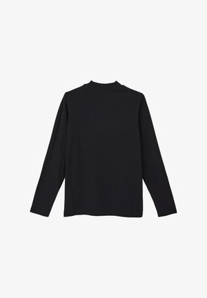 s.Oliver MIT STEHKRAGEN - Longsleeve - schwarz