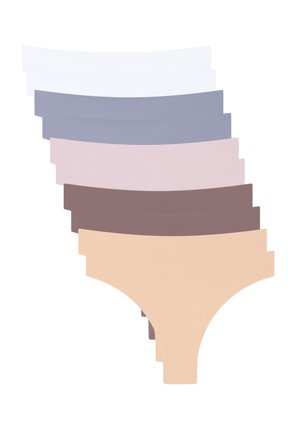 PACK 10 BRASILIANA  UNITA - Perizoma - 2x Black, 2x White, 2x Nude, 2x Chocolate, 1x Blue, 1x Lilac
