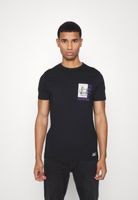 Brave Soul T-shirt estampada - jet black/multicolour