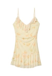 Stradivarius PRINTED WITH RUFFLES  - Dnevna haljina - yellow