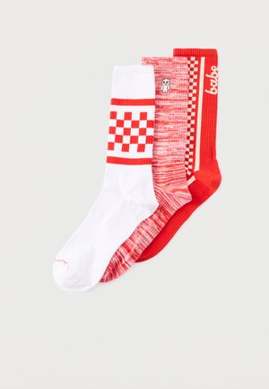 SNEAKER UNISEX 3 PACK - Șosete - red