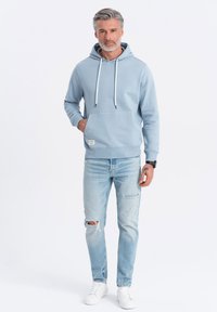 Ombre Felpa con cappuccio - denim blue