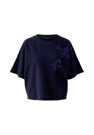 Oui, Pailletten - Sweater - darkblue