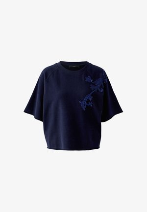 Oui, Pailletten - Sweatshirt - darkblue