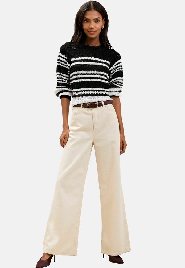 SUMMER STITCH LONG SLEEVE - Strickpullover - monochrome