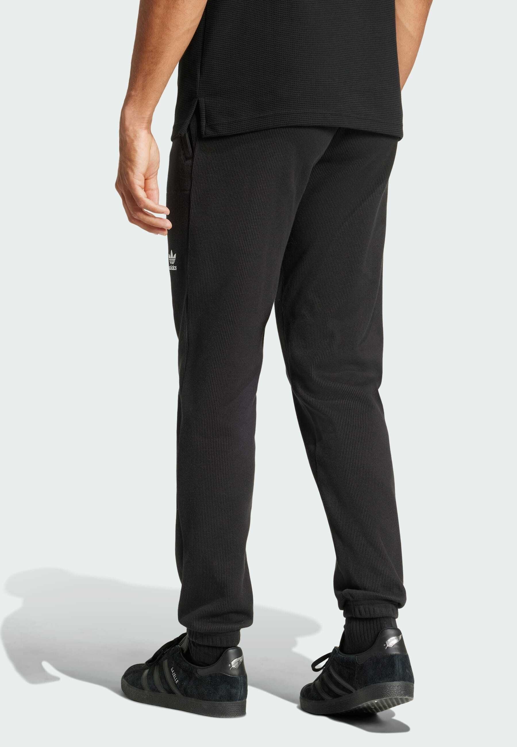 adidas Performance ALL BLACKS ESSENTIALS WAFFLE - Tracksuit bottoms - all  black/black - Zalando