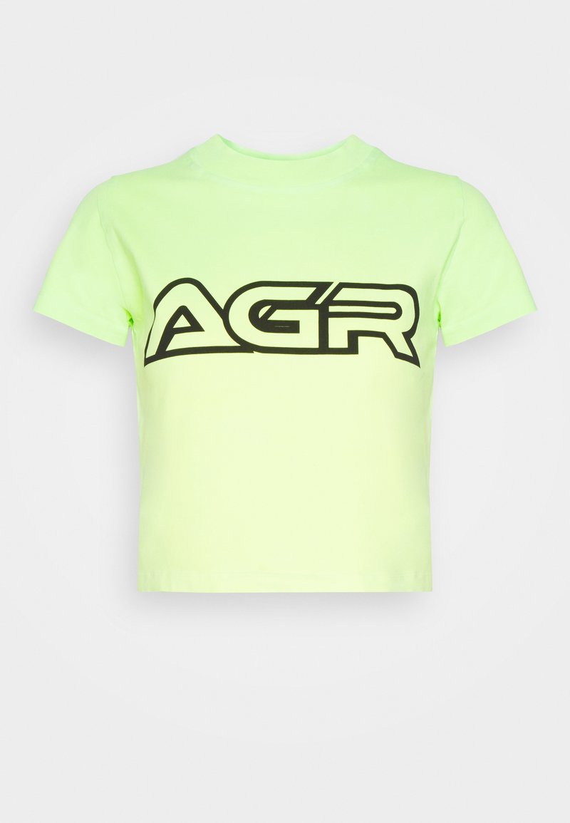 AGR T-shirt print neongeel