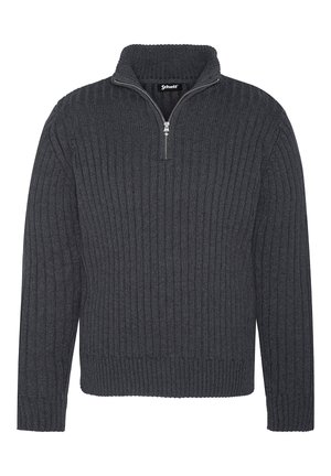 Schott PLECORAGE - Striktrøje - anthracite