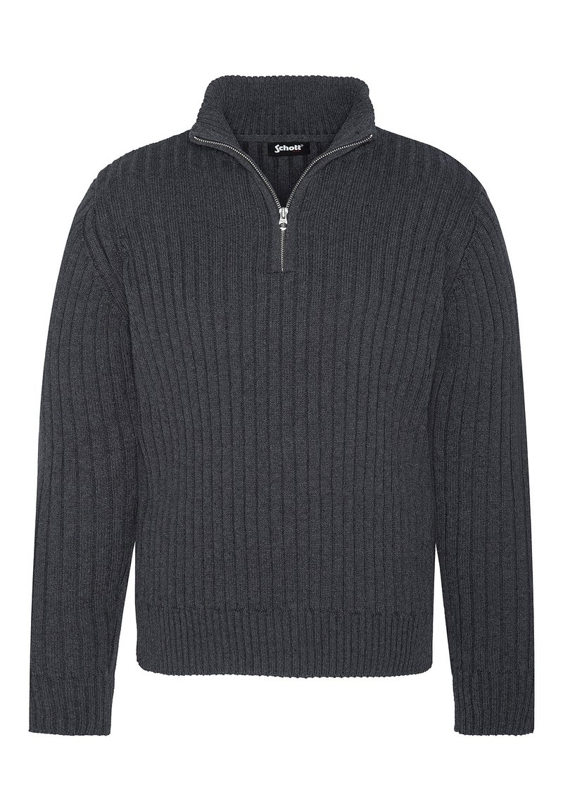 Schott PLECORAGE - Strickpullover - anthracite