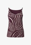 TOP WITH V-NECK AND DECORATIVE DETAIL - Débardeur - rustic rouge