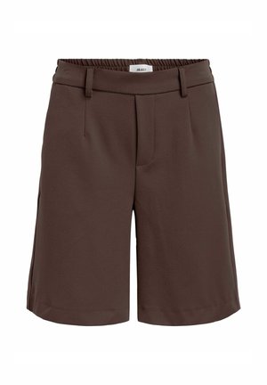 Object, OBJLISA MW WIDE SHORTS NOOS - Šortky - seal brown