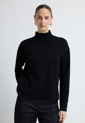 TURTLENECK COLLAR - Stickad tröja - black