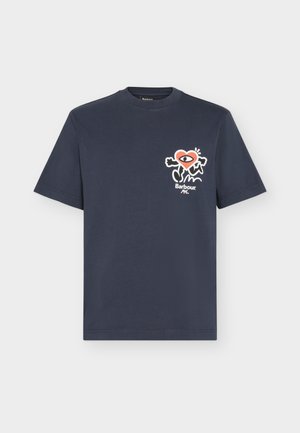 Barbour, MUL CAMPING TRIP - Μπλουζάκι με στάμπα - navy