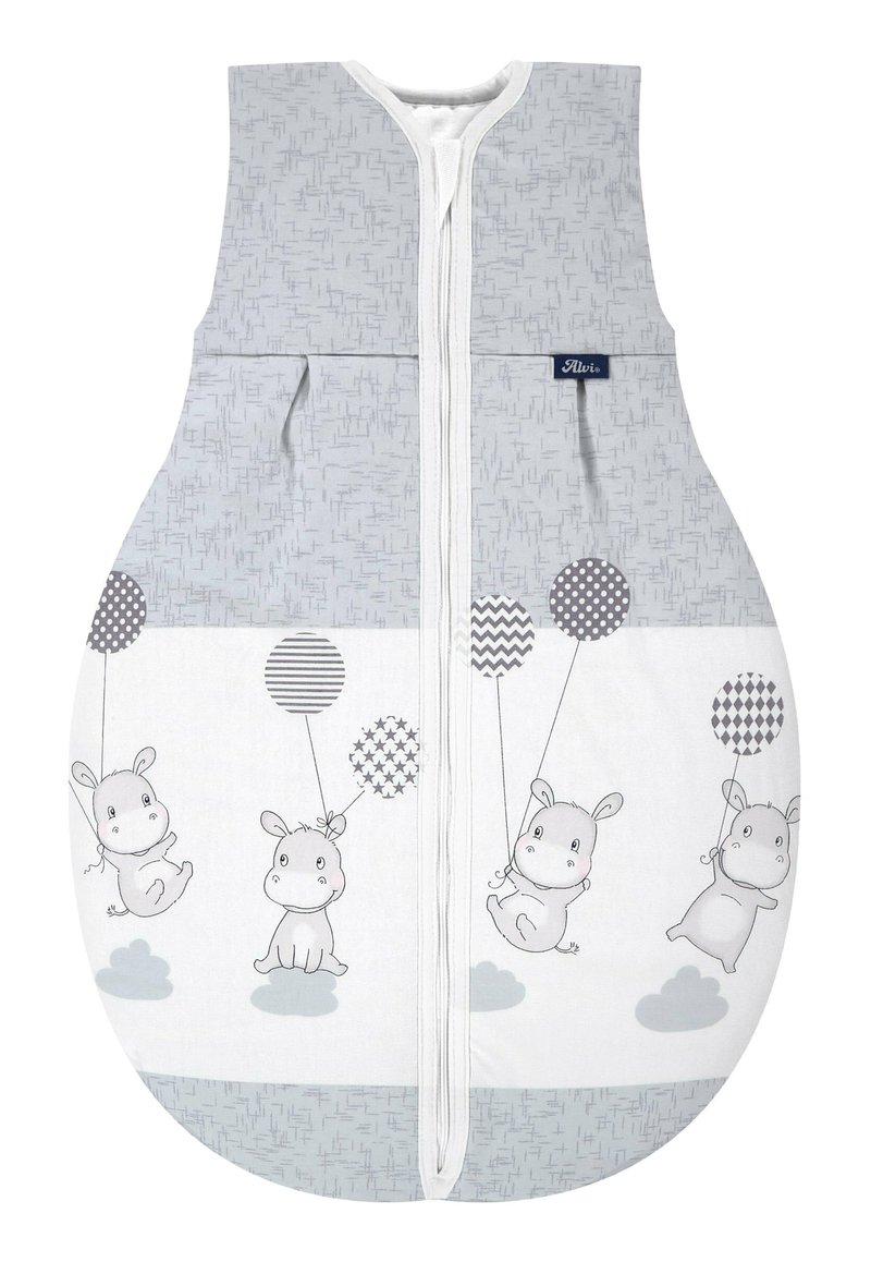 Alvi - FRÜHJAHR-/ SOMMER - Baby's sleeping bag - hippo silber, Enlarge