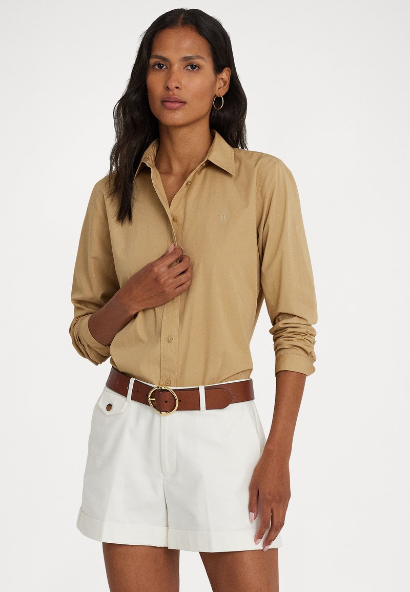 Lauren Ralph Lauren - JAMELKO LONG SLEEVE BUTTON FRONT SHIRT - Pogājama blūze - birch tan, Palielināt