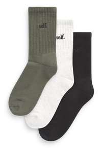 CUSHION SOLE 3 PACK - Ponožky - black oat green