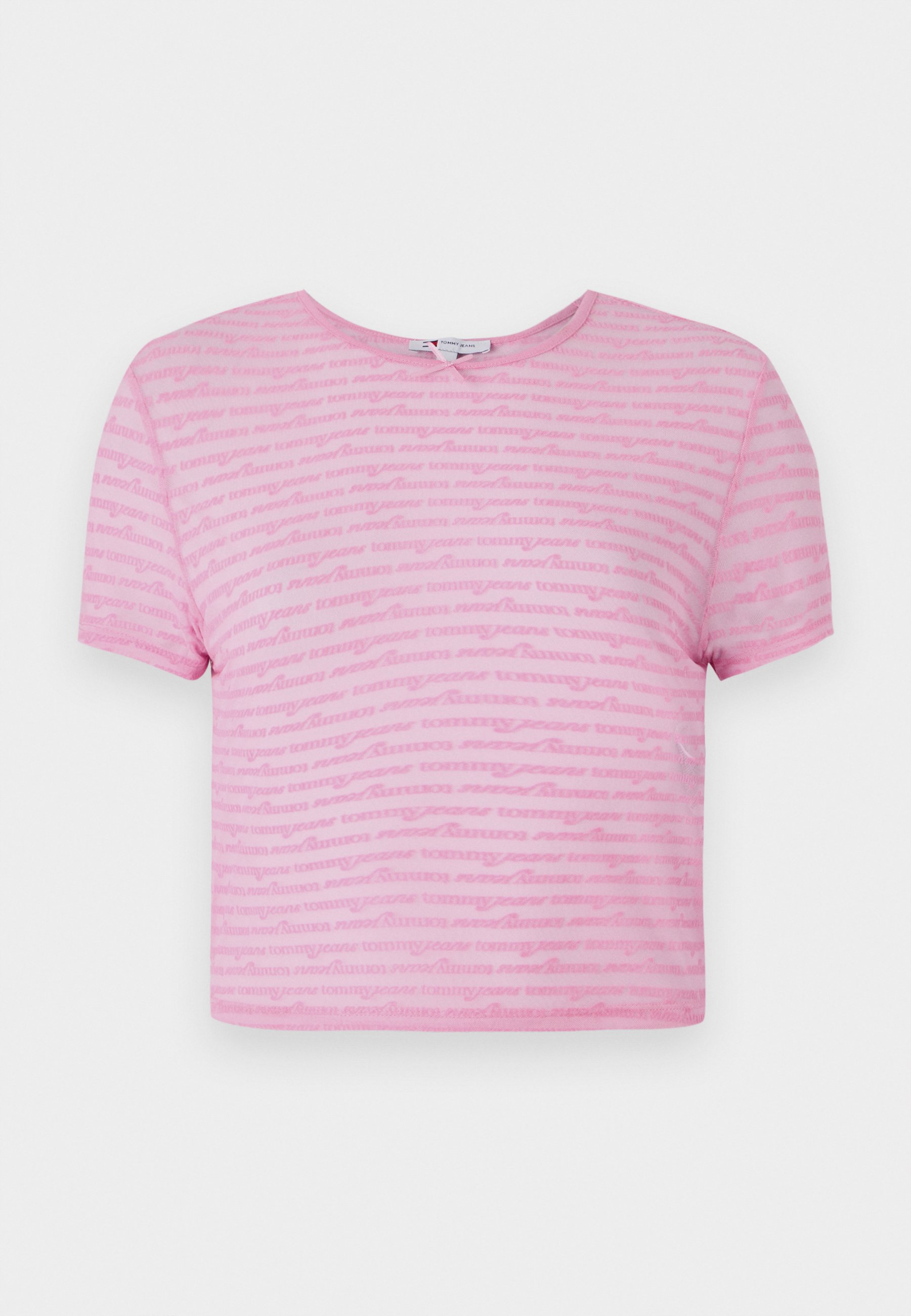 売れ筋商品|||トミーヒルフィガー Tシャツ レディース トップス SLIM SCRIPT - Print T-shirt - carnival pink トミー ヒルフィガー TOMMY HILFIGER スリムスクリプトリンガーT
