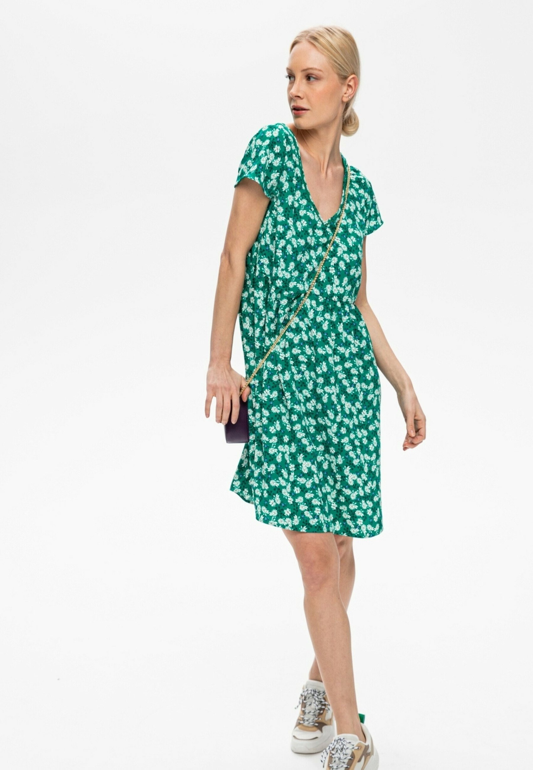 robe verte imprimée