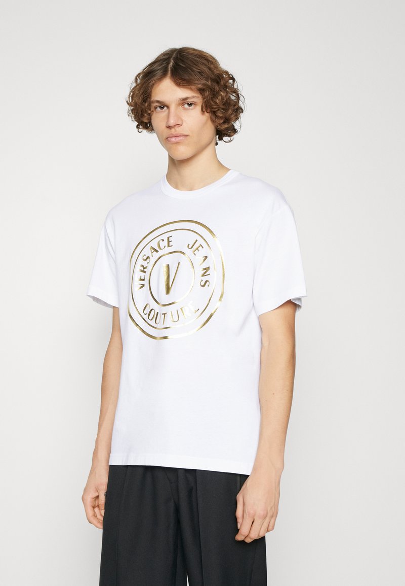 Versace Beige & Gold Pattern-Printed Shirt