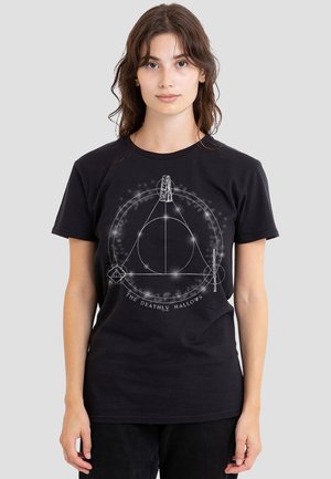 Cotton Soul, HARRY POTTER DEATHLY HALLOWS GLOW - Print T-shirt - black