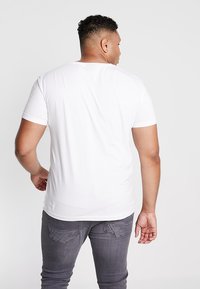 GANT THE ORIGINAL SLIM V NECK  - Trükipildiga T-särk - white