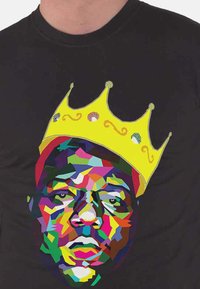 Paradiso Clothing BIGGIE SMALLS CROWN - Print T-shirt - black/multi coloured