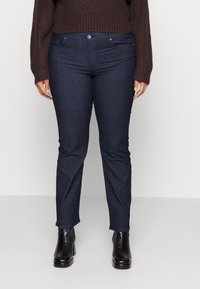 ONLY Carmakoma CARHIRIS  PUSH UP - Ļoti pieguloši džinsi - dark blue denim