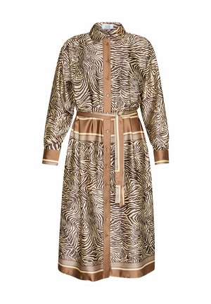 Skjortekjole - brown zebra