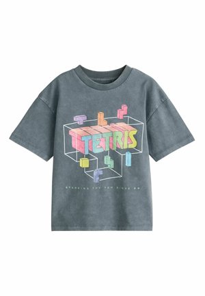 Next, REGULAR FIT - TETRIS SHORT SLEEVE T-SHIRT . - Print T-shirt - charcoal grey