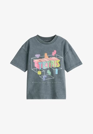 Next, REGULAR FIT - TETRIS SHORT SLEEVE T-SHIRT . - Print T-shirt - charcoal grey