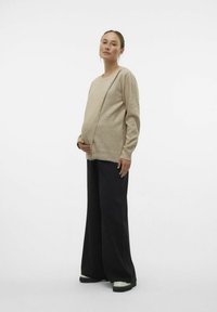 MAMALICIOUS NEW ANNE IRIS - Stickad tröja - natural melange