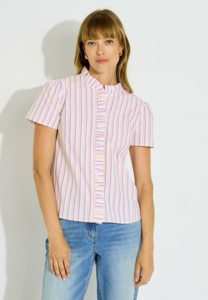 Grain de Malice, CHEMISE RAYÉE À VOLANTS - Blusa - violet