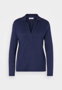 BLOUSE LONG SLEEVE POLO COLLAR - Långärmad tröja - cloudless night