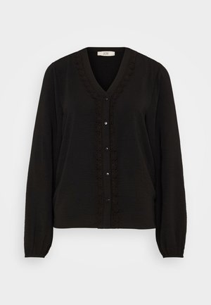 JDY JDYDIVYA V NECK SHIRT - Blúzka - black