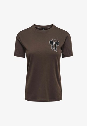 ONLY, T-SHIRT ONLKITA T-SHIRT - Camiseta estampada - coffee bean