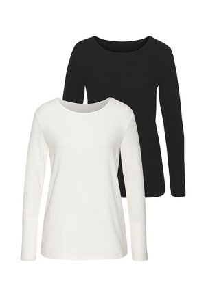 Bluse - schwarz creme