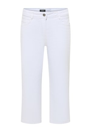 Cecil WIDE LEG CAPRI JEANS IM LOOSE FIT - Jeans Shorts - white
