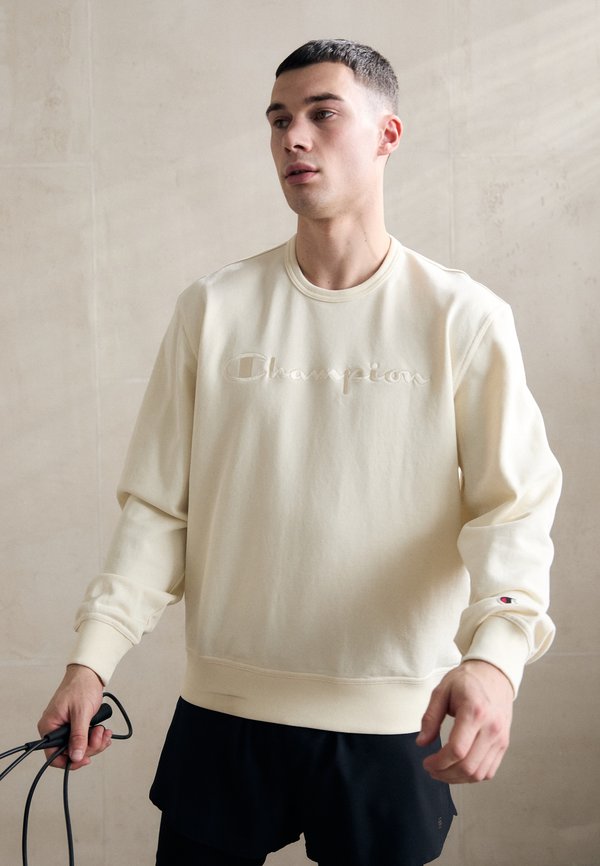 ICONS CREWNECK WITH LARGE TONAL LOGO - Sweatshirt - beige