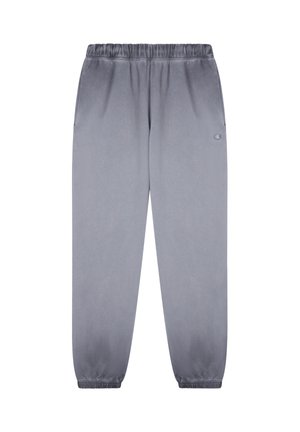 Helle graue Jogginghose mit einem elastischen Bund, zwei Seitentaschen und elastischen Bündchen. Weicher Stoff mit glatter Textur. Logodetail am Bein.