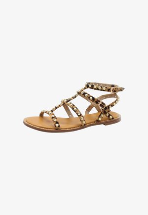 Keys, KEYS SANDALO DONNA CINTURINI BORCHIE FASCE - Sandali - maculato beige
