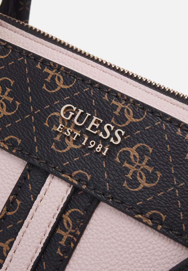 Guess KASINTA 3 COMPARTMENT SATCHEL - Handbag - light rose multi/pink 