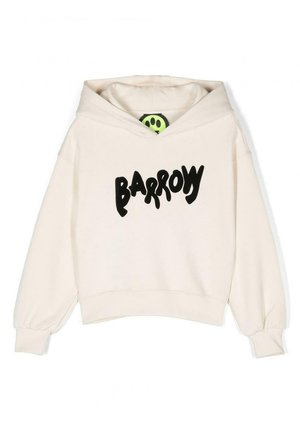 Cremefarvet hoodie med et stort sort "BARROW" logo. Har en hætte med snore, ribbede manchetter og en afslappet pasform. Blødt bomuldsmateriale.