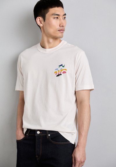 PS Paul Smith MENS BIKE - Print T-shirt - whites