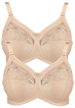 Anita Women's Pack Of 2 Underwire Bras - Twin Firm 5694, Deep Sand, 34D