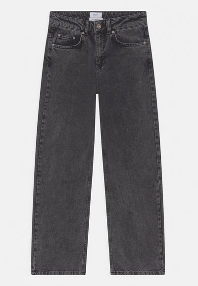 ONLY GIRLS KOGJUICY WIDE HEART EMB NOOS - Flared Jeans - light medium blue denim/lichtblauw denim