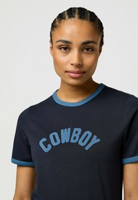 Wrangler RINGER - Camiseta estampada - navy